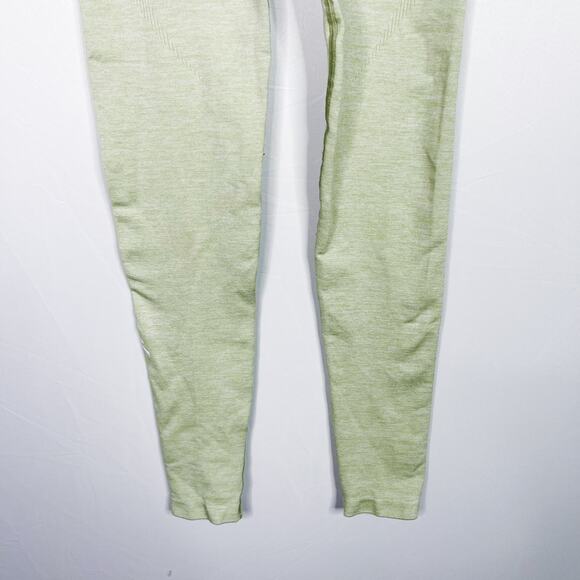 Gymshark XSmall XS Seamless Marled Leggings Light Green Workout Womens Fitted - Picture 4 of 7